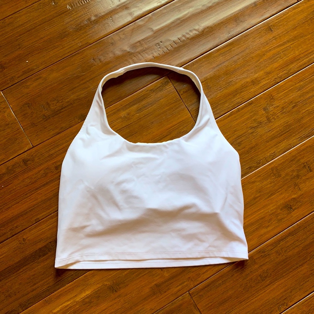 🤍White althea cropped halter top🤍